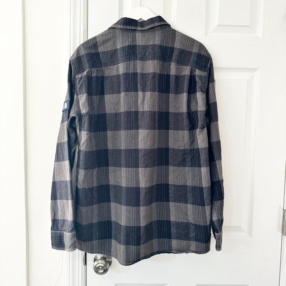 The North Face Grey Striped Stayside Chamois Long Sleeve Button Flannel Shirt XL - Picture 9 of 11